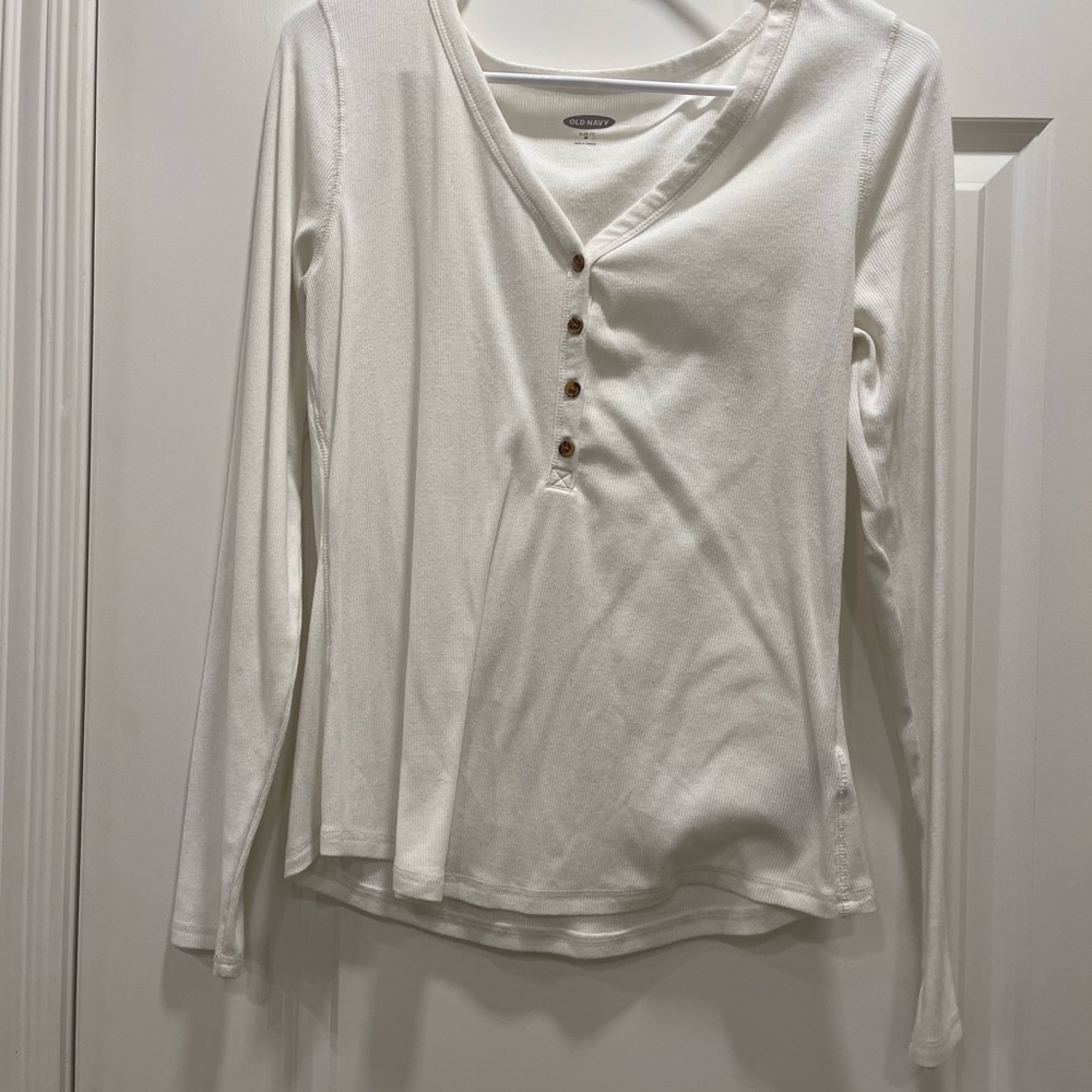 White Long Sleeve Top